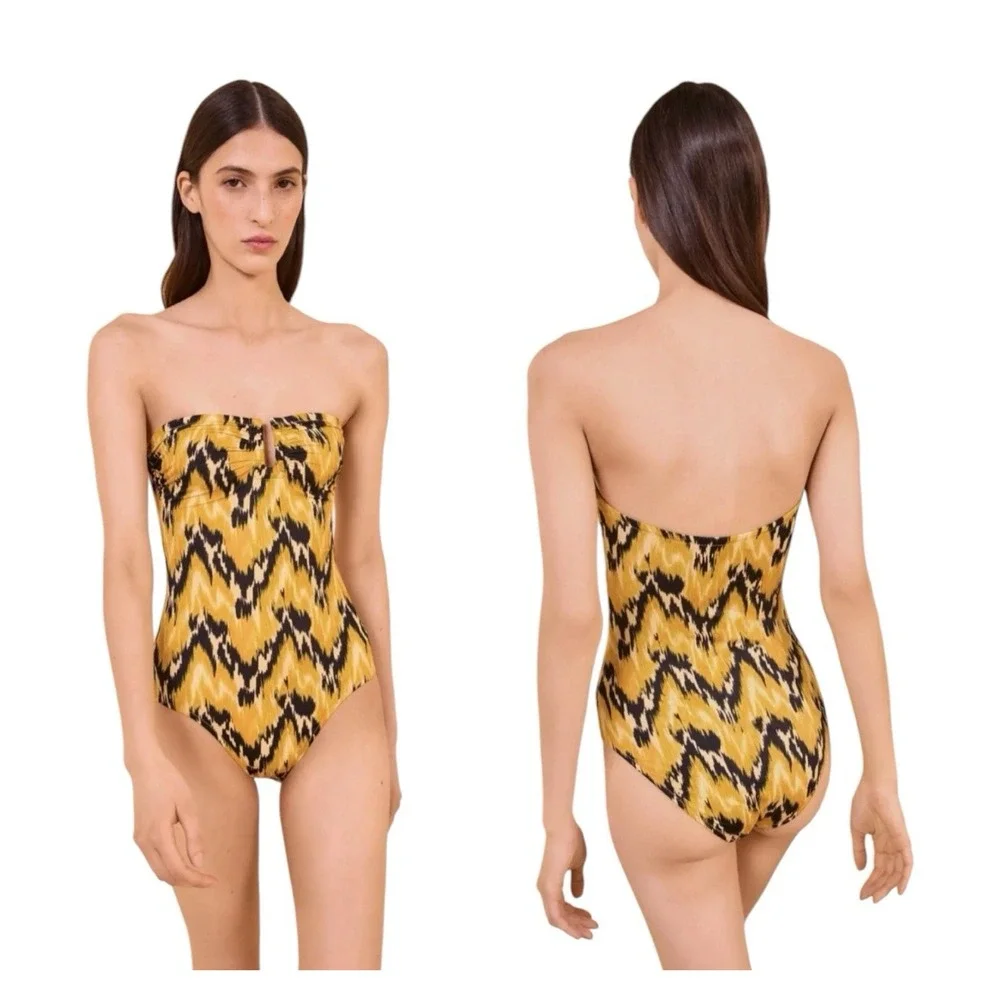 New ULLA Johnson One Piece Swimsuit Women's XL Monterey Strapless Beach Vacation